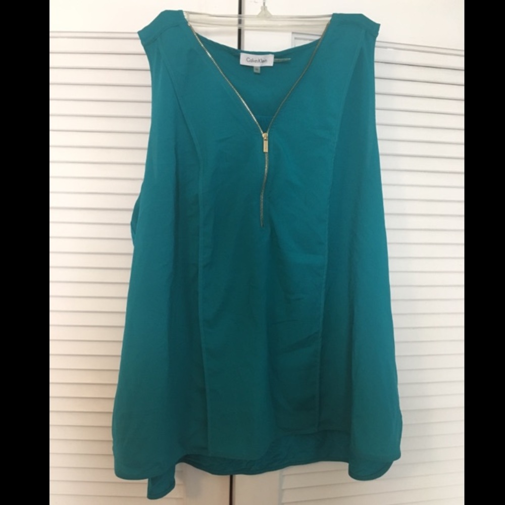 Plus Size Calvin Klein Teal Blouse